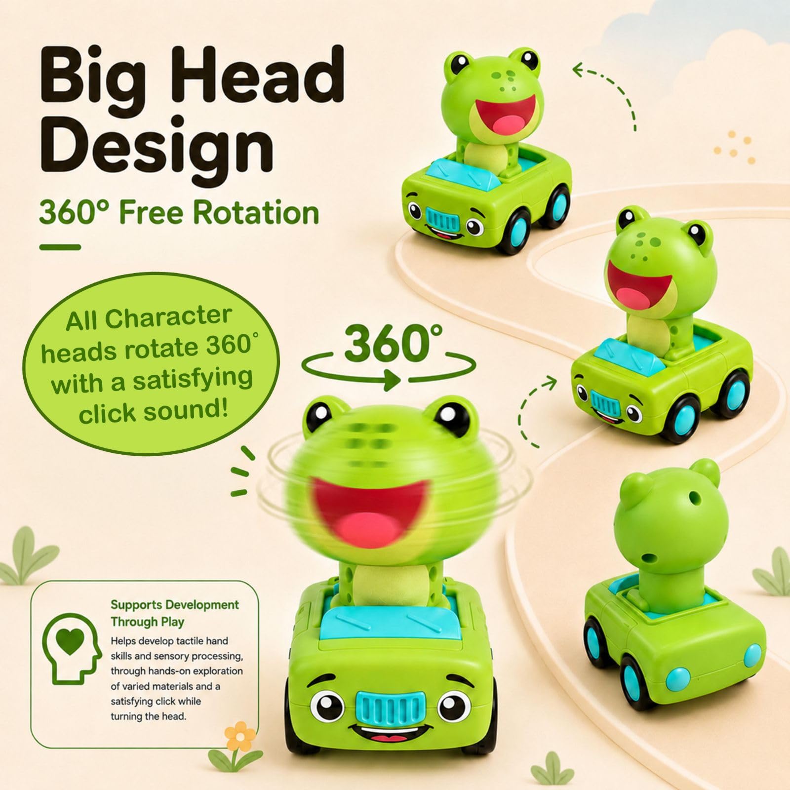 stargo Press to Go Car Toys, Toys for 1 Year Old Boy, Baby Toys 6-12 Months