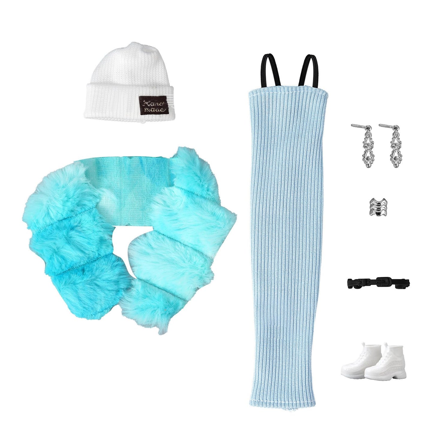 Doll Clothes, 5 Sets Outfits Winter Dresses Pants Windbreaker Hat for 11.5 inch Dolls Accessories Random Style (G)