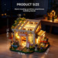 Flowers House Building Set with Lights, Garden Building Kits Sunshine Greenhouse Building Toy for Home Display Decoration Creative Greenhouse Playset