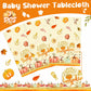 Little Pumpkin Baby Shower Decorations 3Pcs Little Pumpkin is On The Way Tablecloths Fall Theme Disposable Plastic Rectangle Table Covers for Autumn