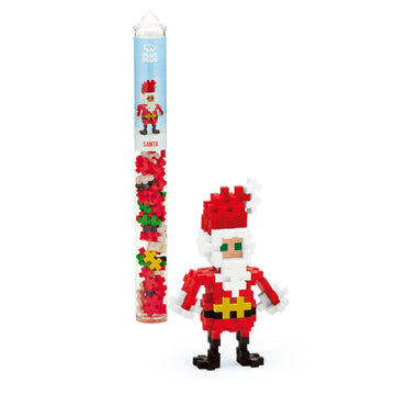 PLUS PLUS Santa Claus - 3D Puzzle Building Block Set Tube, Mini Interlocking Pieces - Fun Holiday Activities for Kids