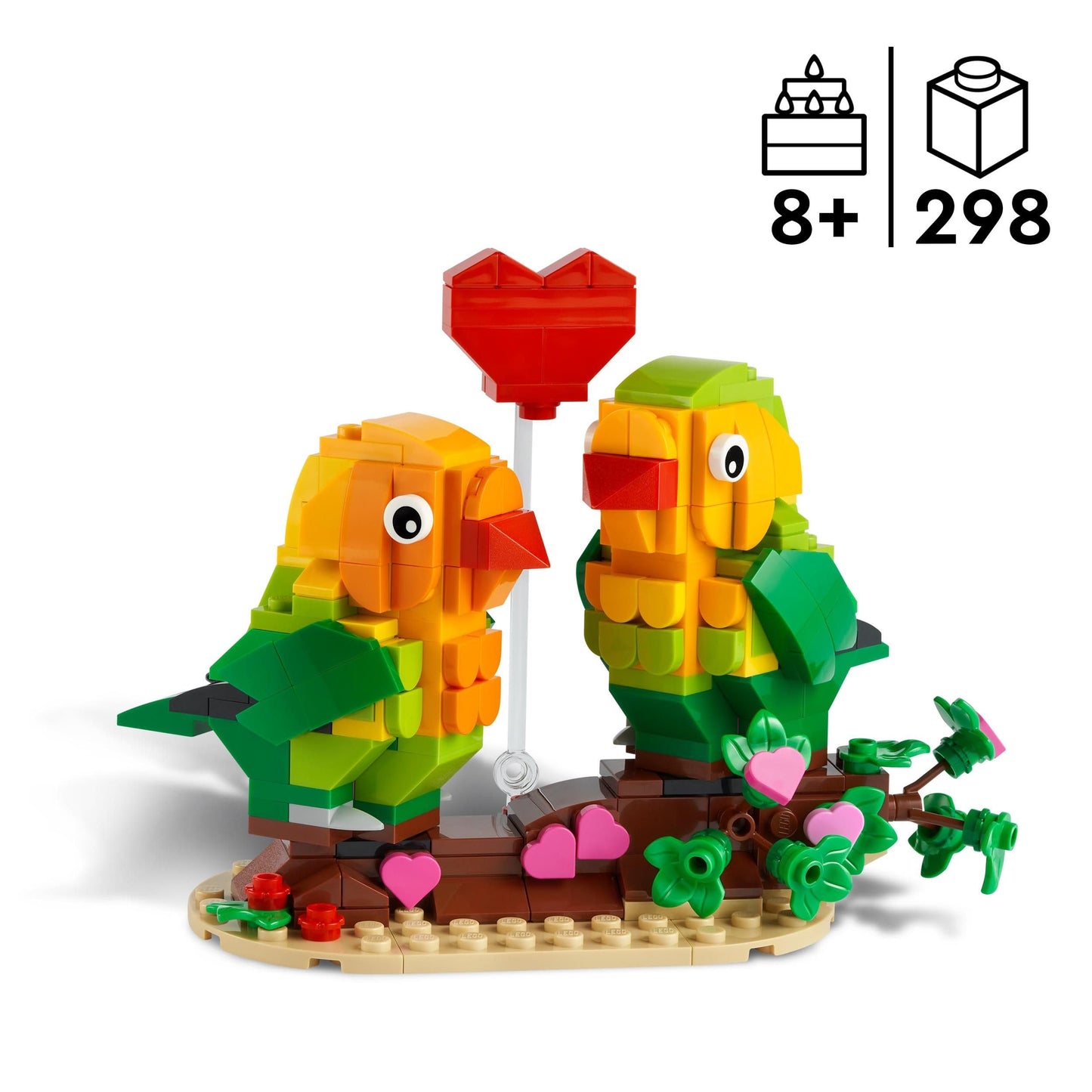 LEGO Valentine Lovebirds Building Toy Set - Fun and Engaging Build for Kids, Girls & Boys, Ages 8+ - Decoration and Gift - 40522