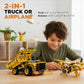 Kididdo STEM Building Toy for Boys 8-12 Build a Dump Truck or Airplane 2 in 1 Construction Engineering Kit (361 Pcs) Educational STEM Toy Set for Kids