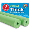 Oodles of Noodles Foam Pool Swim Noodles 2 Pack, 55" x 3.5" Lime Green, Hollow Core Swimming Foam Tube for Pool Floats, Buoyant for Beach, Water Play