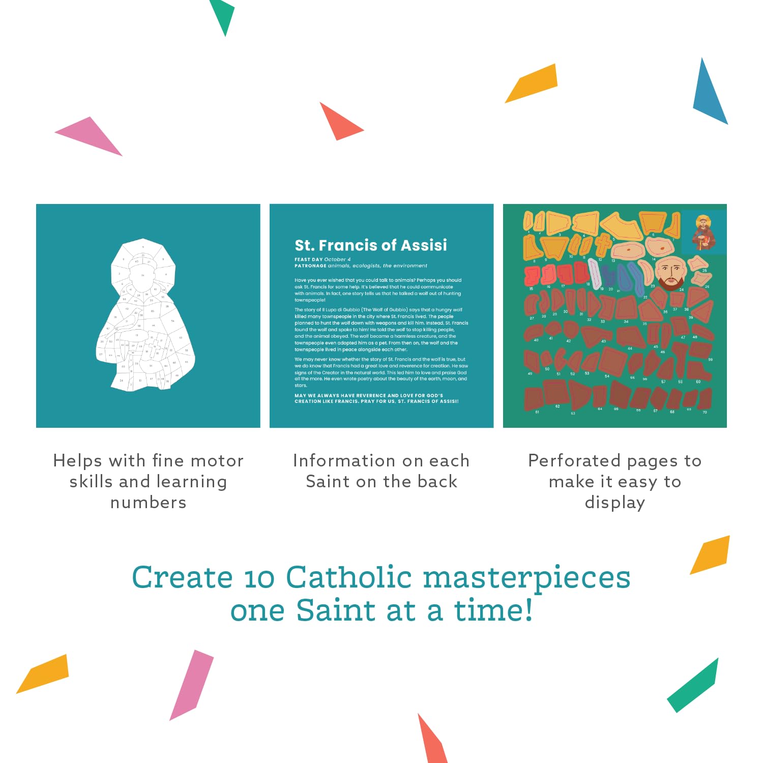 PRAY BY STICKER: Saints Sticker Book - Religious Activity - Interactive Faith-Based Learning with Stickers - Educational & Spiritual Book - Saints
