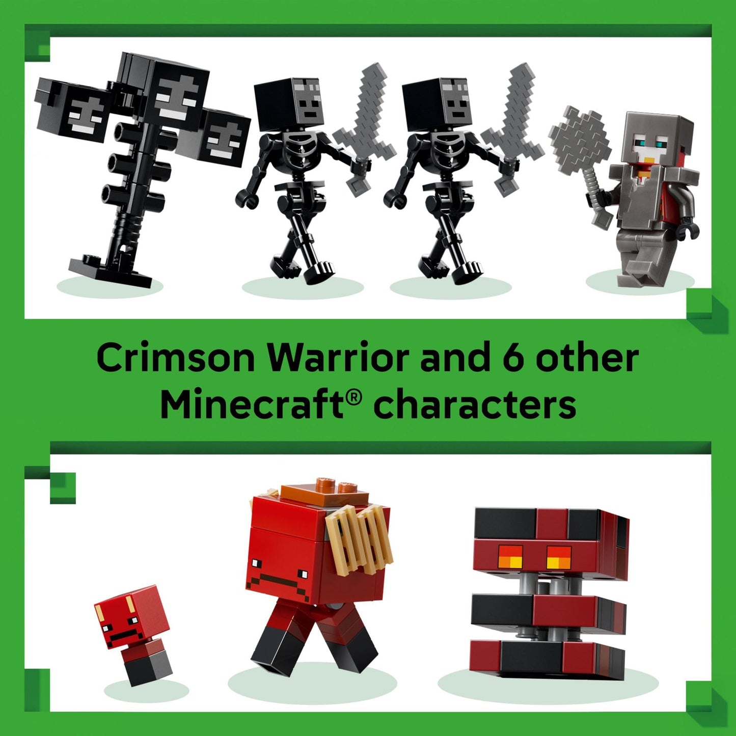 LEGO Minecraft Wither Battle Building & Pretend Play Toy for Boys & Girls - Video Game Playset & Toy Figures for Kids, Ages 8+ - W/Crimson Warrior