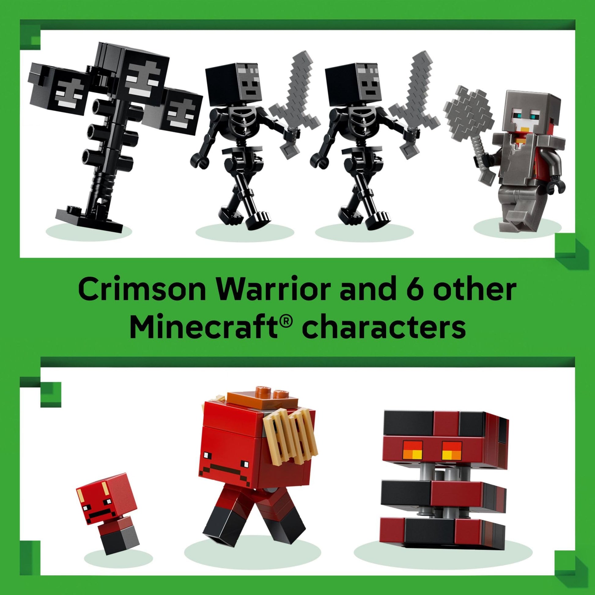 LEGO Minecraft Wither Battle Building & Pretend Play Toy for Boys & Girls - Video Game Playset & Toy Figures for Kids, Ages 8+ - W/Crimson Warrior