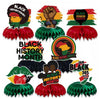 Black History Month Party Honeycomb Centerpieces For African American Table Decorations,African American History Celebration Centerpieces Party