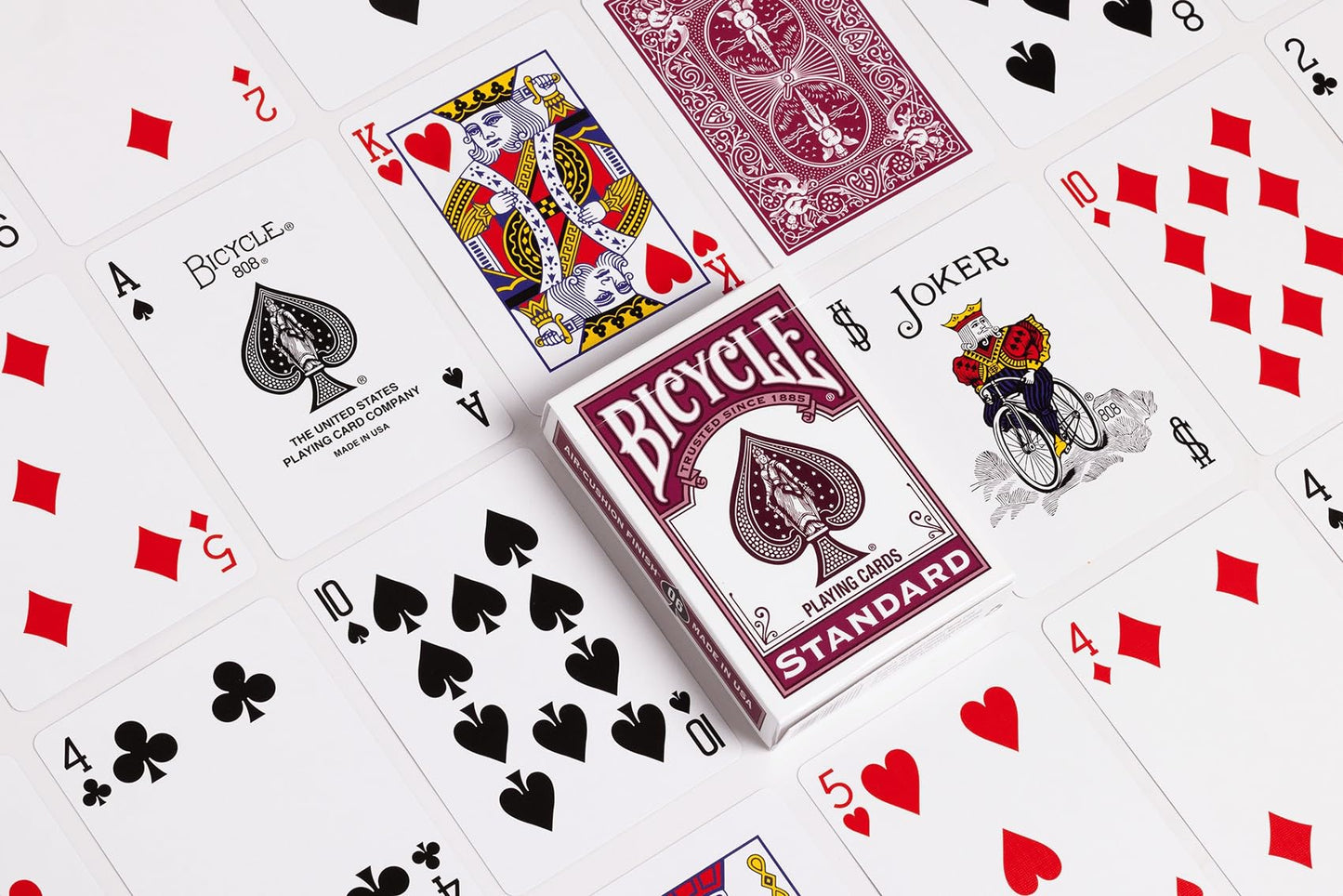 Bicycle Color Series #6 Burgundy Playing Cards, Poker Size Standard Index