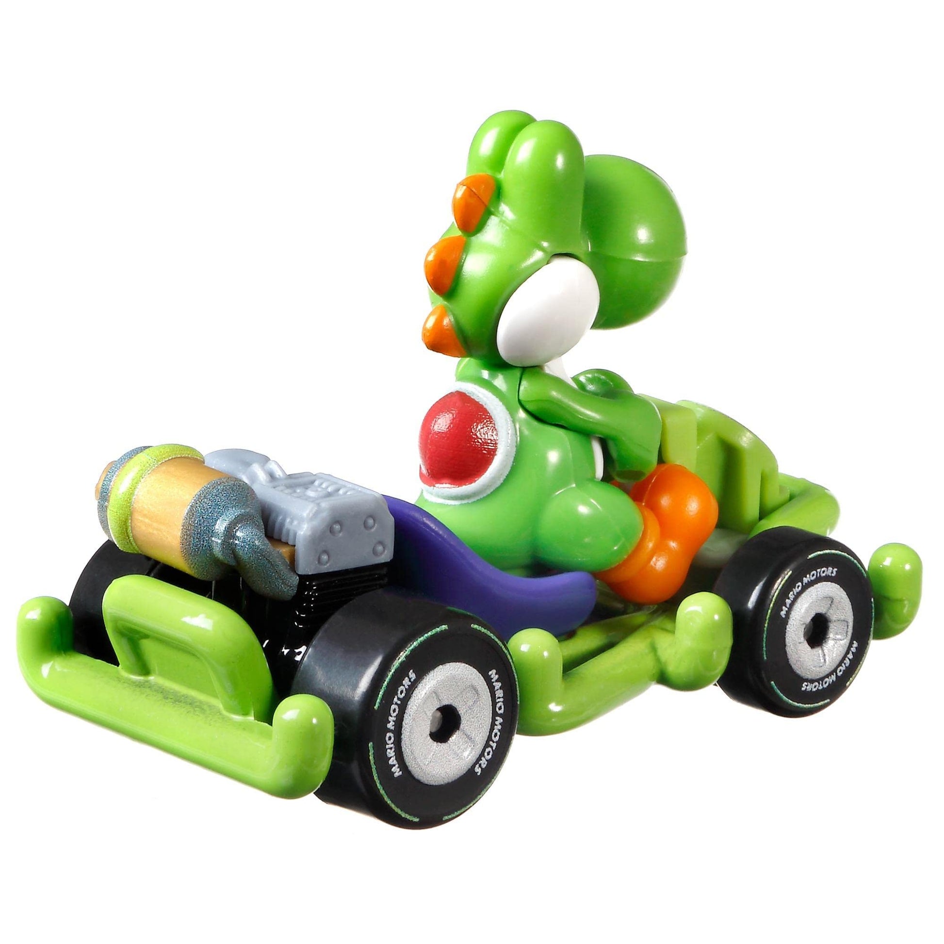 Hot Wheels Die Cast GRN19 Model Kart 5 cm Yoshi Dinosaur Pipe Frame Kart Super Mario Kart 1/64 6 cm Multi-Coloured
