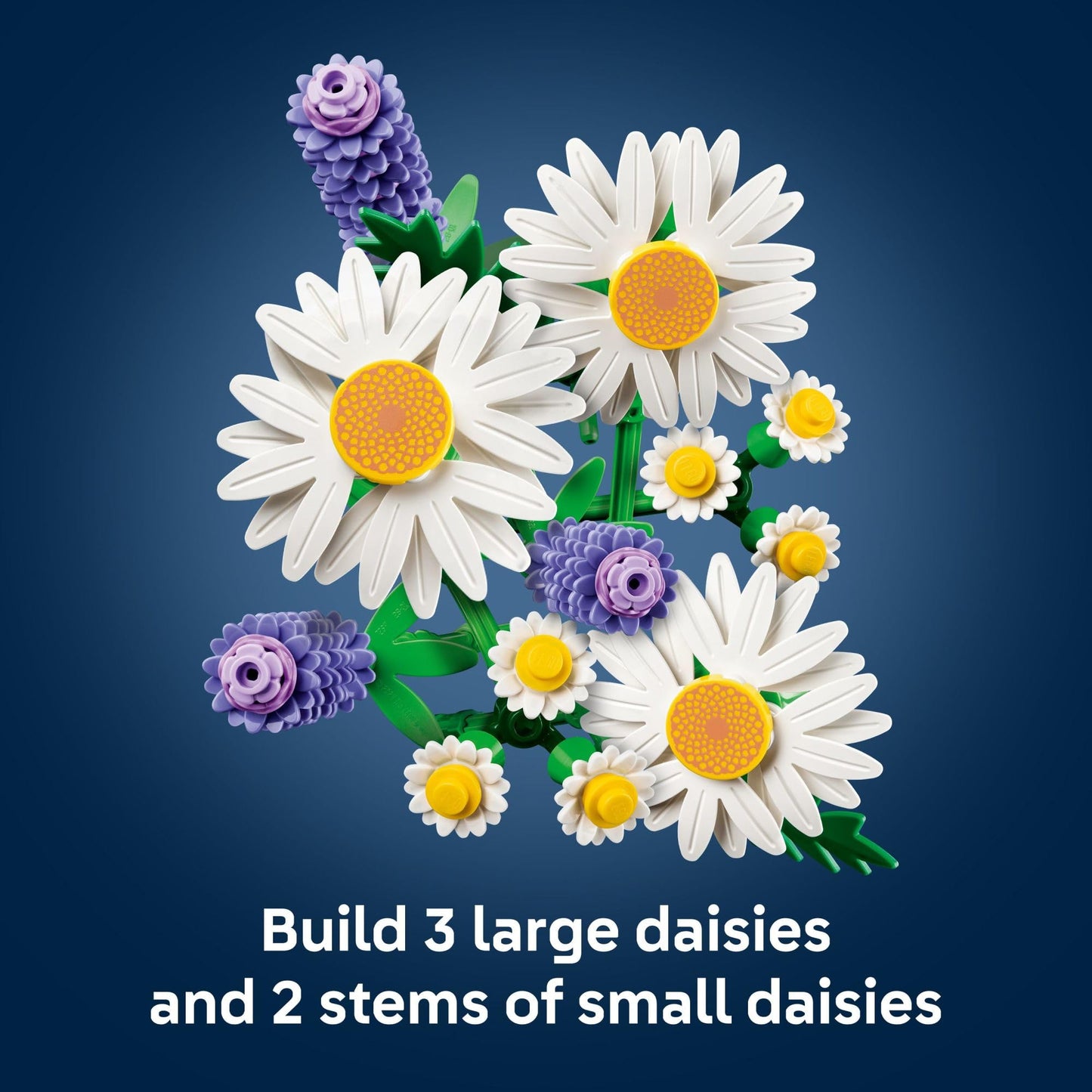 LEGO Botanicals Daisies Building Toy - Artificial Flowers Crafting Kit for Girls & Boys, Ages 9+ - Kids Room Decor for Book Shelf or Desk - Gift Idea