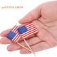 Efivs Arts 100 Pcs 4th of July American Toothpick Flag Toppers Cake Decorations Independence Day Patriotic Cupcake Toppers Picks for Army Graduation