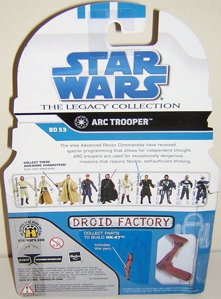 Hasbro Star Wars Legacy Collection Build A Droid - BD 53 Arc Trooper