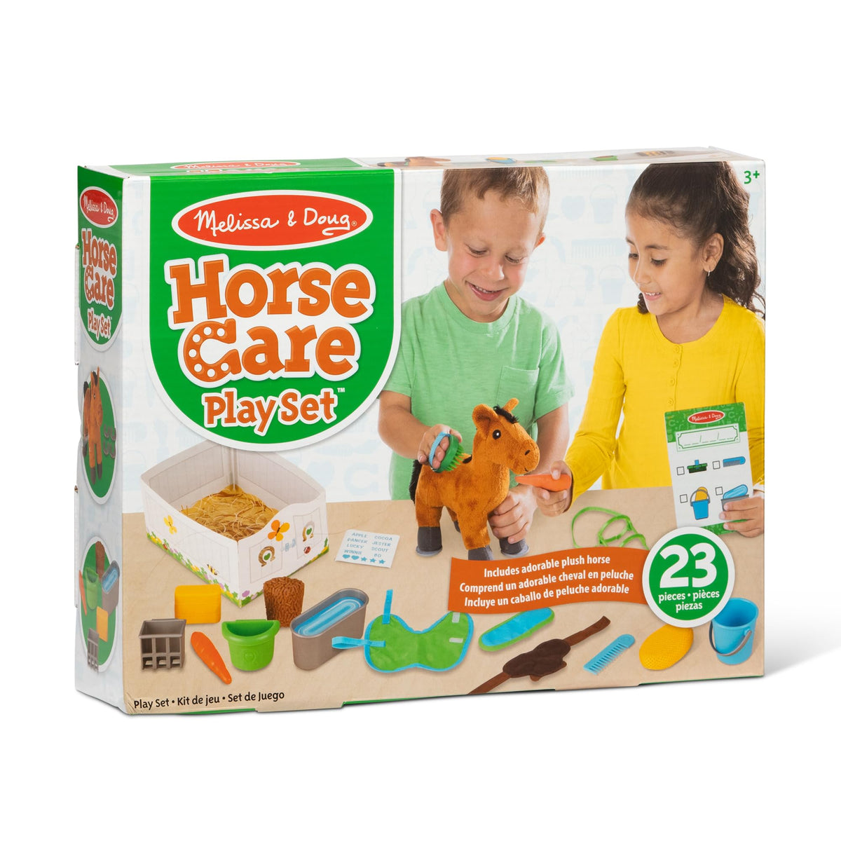 Melissa & Doug Feed & Groom Horse Care Play Set and Plush Toy