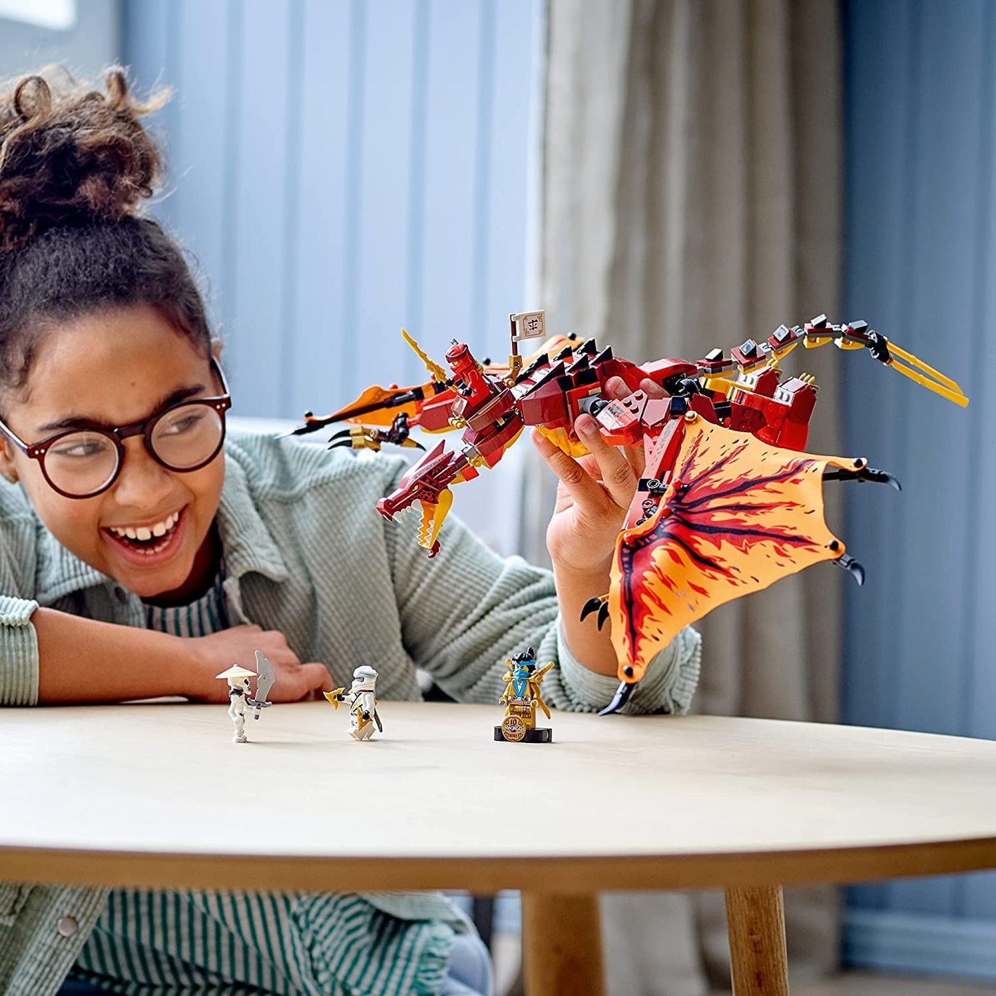 LEGO NINJAGO Legacy Fire Dragon Attack 71753 Ninja Playset Building Kit, Featuring a Flying Dragon Toy; New 2021 (563 Pieces)