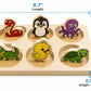 Egg Hatching Animal Puzzle for Toddlers 1-3, Wooden Montessori Toy