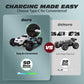 Tecnock RC Cars Remote Control Car for Kids, 1:18 Scale 20 KM/H 2WD Offroad Buggy, 2.4GHz RC Racing Car with USB-C Easy Charging & 50 Mins Playtime