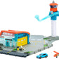 Matchbox Toy Car Playset, Takeoff Adventure Airport Set with Die-Cast Audi in 1:64 Scale, Plastic Plane, Take-Off & Landing Feature & Storage