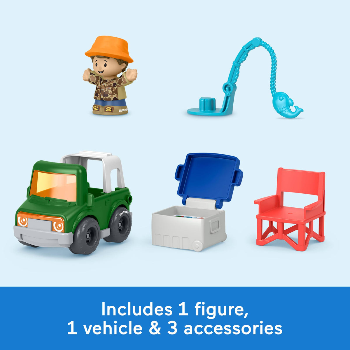 Fisher-Price Little People Fishing Trip Figure & Vehicle Set