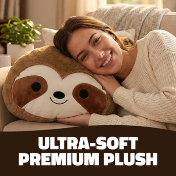 16" Kawaii Sloth Plush Pillow