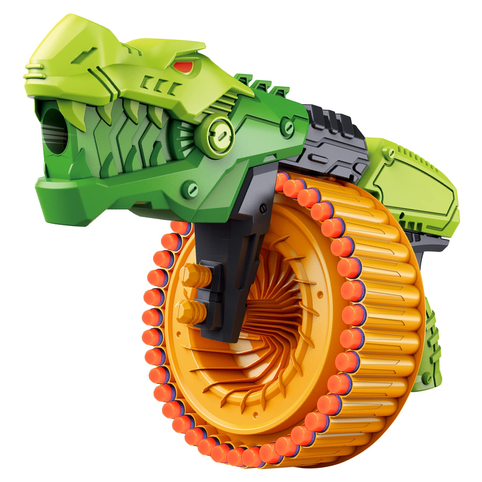 Toy Gun Toy Foam Blasters with 120 Foam Bullets, 40-Dart Rotating Drum, Foam Dart Gun Shooting Game for Indoor Outdoor Activity, Dinosaur Toys