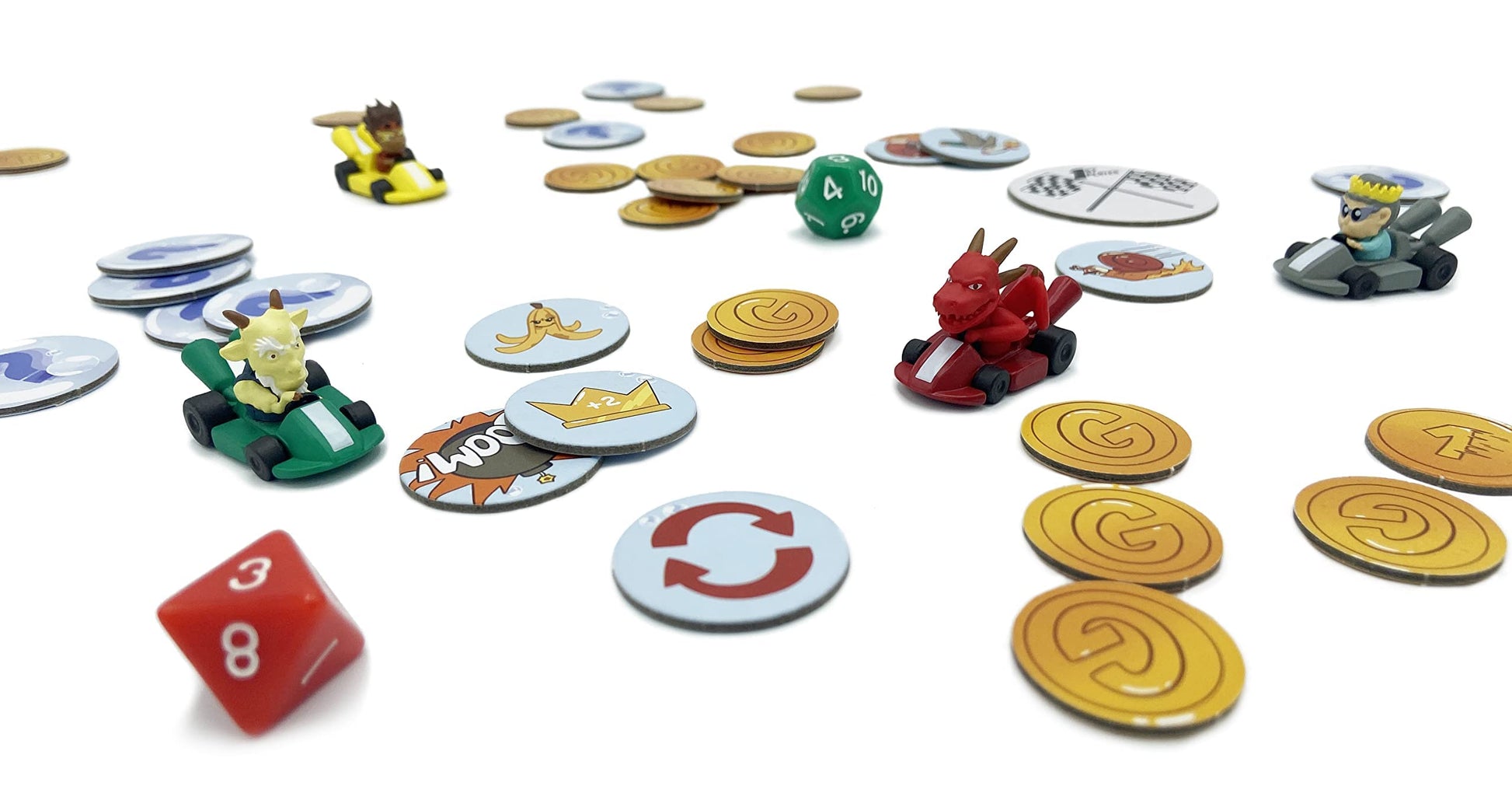 Racekart Riot - Your Favorite Racing Video Games Turned into Board Games, 2-4 Players (Gray)