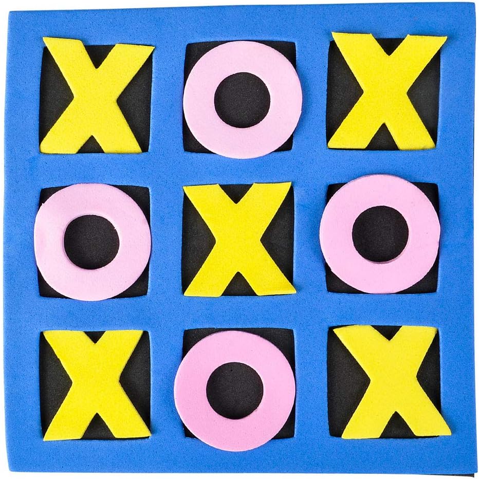 Tic Tac Toe (Bulk Pack of 120) 5"x5" Foam Tic-Tac-Toe Mini Board Game Toys for Kids, Birthday Party Favors, Goody Bag Stuffers, Classroom Prizes