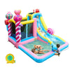 Inflatable Water Slide Bounce House for Kids,Candy Style,Bouncy Castle W/Air Blower, Splash Pool, Climbing Wall, Water Cannon, 840D Oxford, Birthday