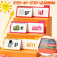 Phonics Flash Cards Word Family Build Book Set - 30 Read and Rhyme Flip Books, Learn to Read Phonics Flip Books, Sight Words Flash Cards Kindergarten