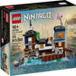LEGO NINJAGO 40704 Micro Docks Building Set: Miniature Version of NINJAGO City Docks with Market, Tearoom, Arcade, and Apartments (275 pcs)