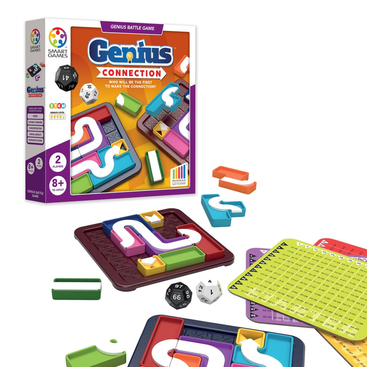 SmartGames Genius Connection - Roll & Race 2-Player Game, Ages 8+