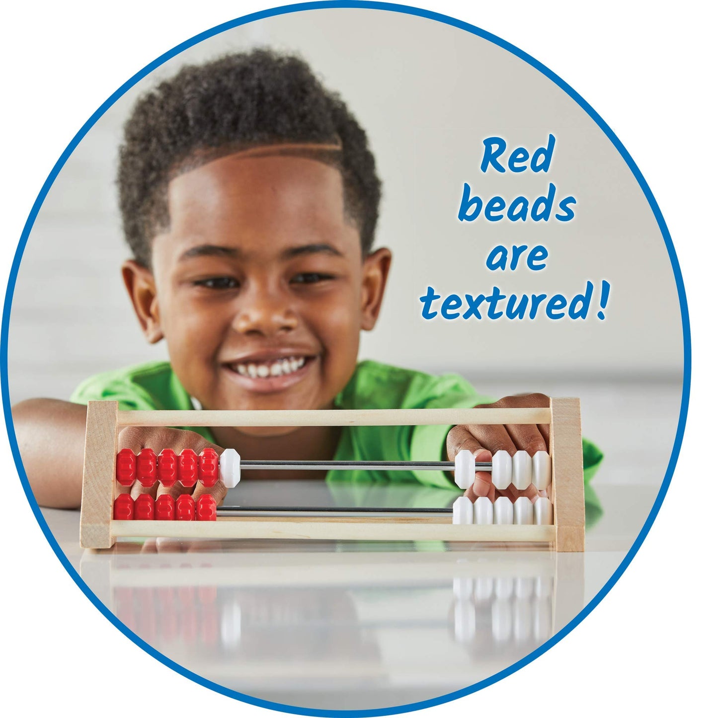 hand2mind 20-Bead Wooden Sensory Rekenrek, Number Rack, Abacus for Kids Math, Counting Beads, Math Counters for Kids, Educational Toys for Elementary