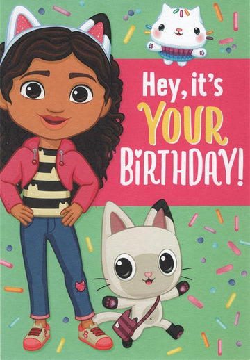 Heartline Gabby's Dollhouse Happy Birthday Card Featuring Gabby and Pandy Paws