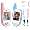 Kids Video Walkie Talkies 2 Pack,Signal of penetrates Two Walls,Rechargeable,HD Camera & 2" IPS Screen,Real-Time Video Call,3 Voice and 4 displays