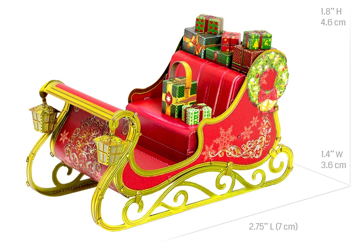Metal Earth Christmas Sleigh 3D Metal Model Kit Fascinations