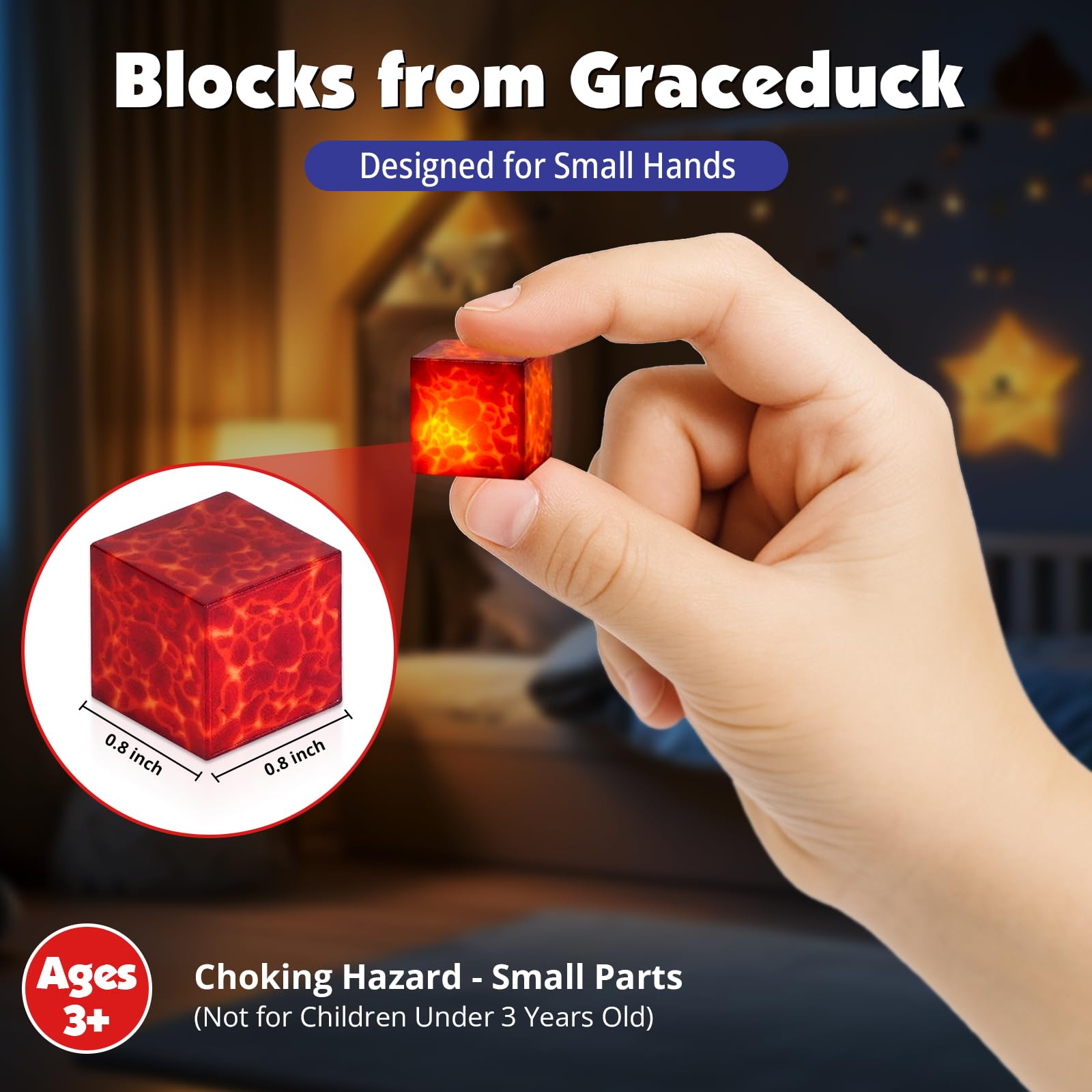 200 PCS Magnetic Blocks with Light Up Blocks - Magnetic Building Blocks, Magnetic Construction Cube Toys, STEM Sensory Learning Toys, Easter Christmas