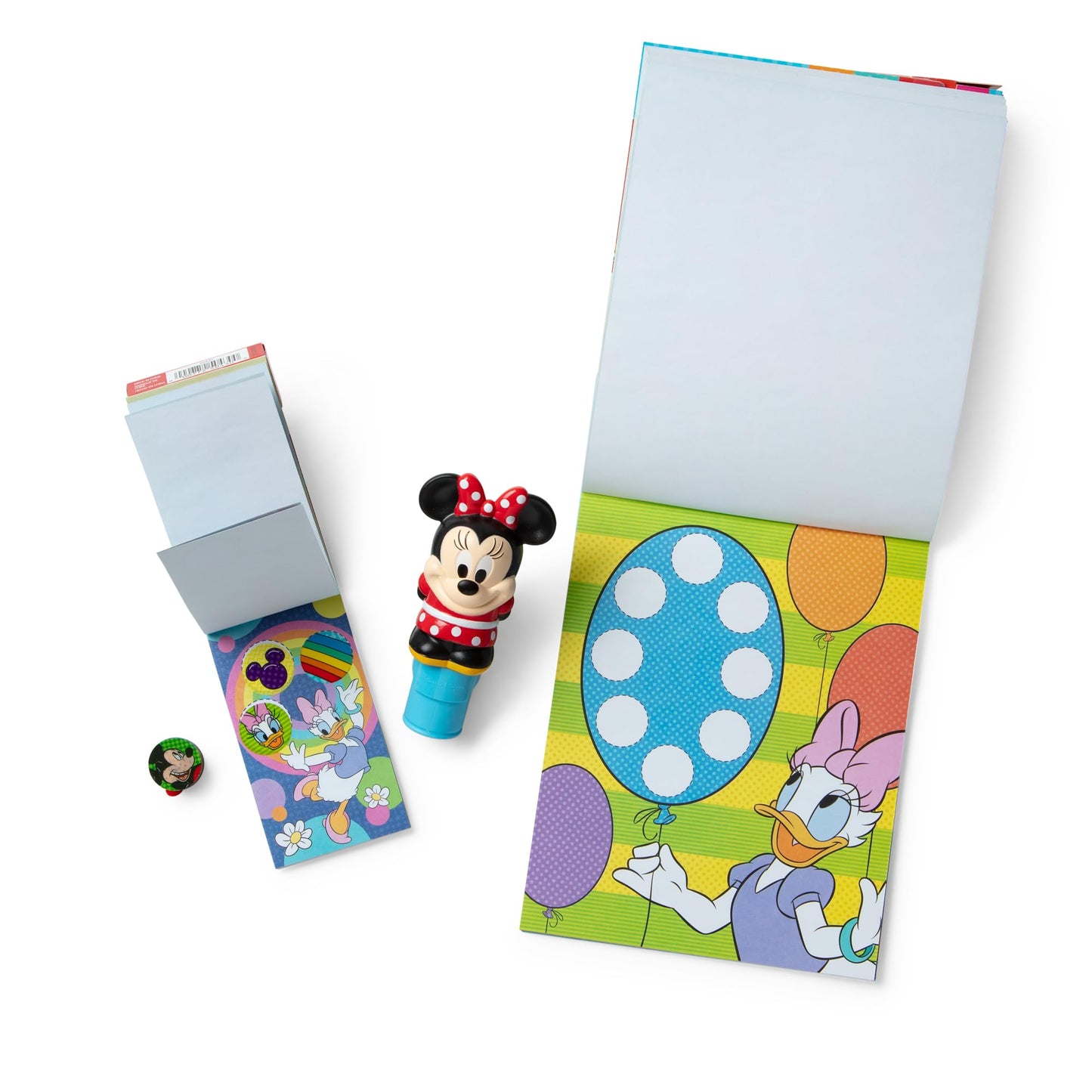 Melissa & Doug Sticker Wow!™ Disney Minnie Mouse Bundle: 24-Page Activity Book, Refillable Sticker Stamper, Mini Pad, 500 Stickers, Arts and Crafts