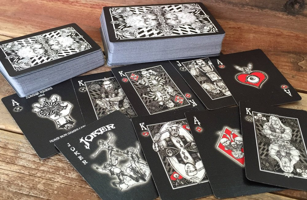 Zombie Riders Black Playing Cards