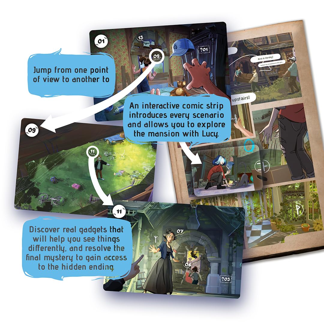 Flashback Lucy | Fun Game for Kids, Teens & Adults | Travel Back in Time to Solve Spooky Mysteries in a Haunted Mansion | Cooperative Mystery Game for