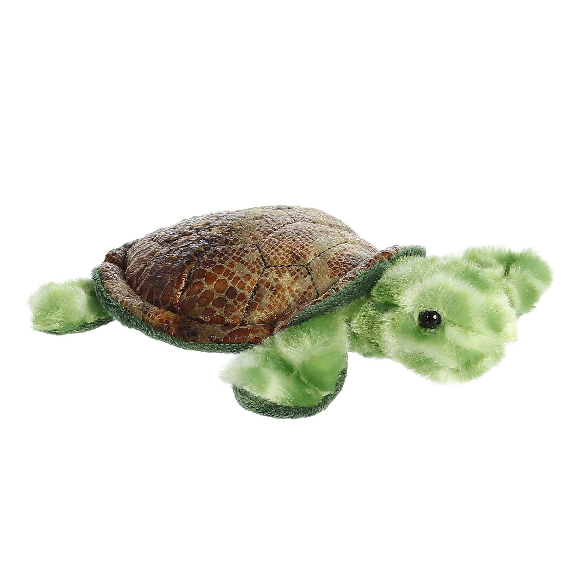 Aurora® Adorable Mini Flopsie™ Splish Sea Turtle™ Stuffed Animal - Mini Companions Ready for Playful Adventures - for Kids All Ages, Toddlers, Adults