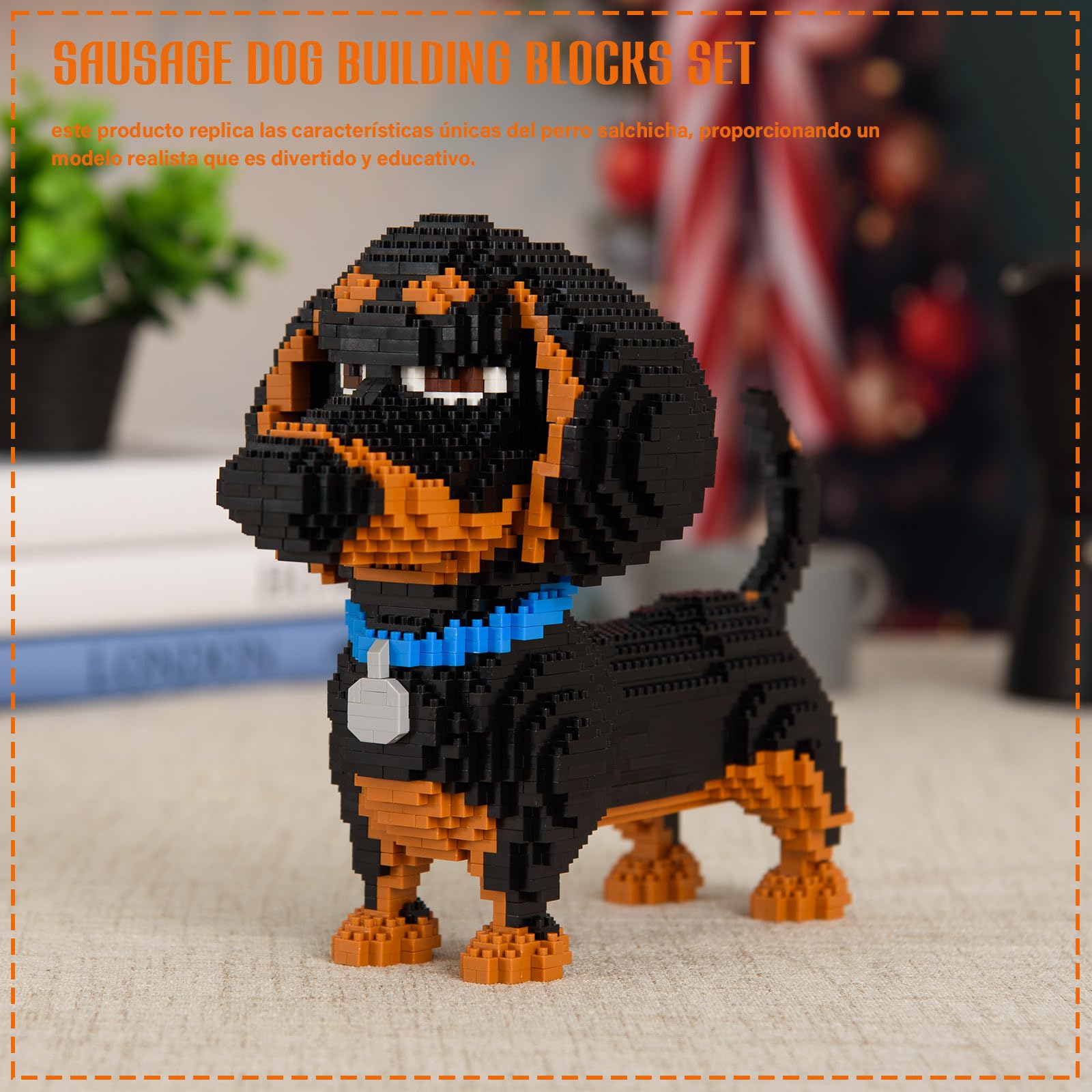 XinLiangDian Dachshund Dog 3D Puzzle 2100 PCS Building Blocks Set,Animals Gifts Compatible with Mini Legos for Adults 14+Boys Girls Teens(Challenging)
