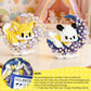 Uermis 2 Pack Cute Dog Micro Building Set, Mini Animal Set with Moon Flower Wreath, Creative Art Craft and Home Decor, Ideal Gift for Teens Adults