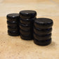 26 Black and Natural Crokinole Discs - Full Set (Large Discs - 1 1/4 Inch Diameter (3.2cm))
