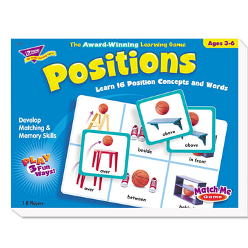 Trend Enterprises: Match Me Game-Positions, Learn 16 Position Concepts and Words, Develop Matching and Memory Skills, Play 3 Different Fun Ways, Ages