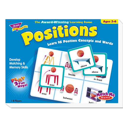Trend Enterprises: Match Me Game-Positions, Learn 16 Position Concepts and Words, Develop Matching and Memory Skills, Play 3 Different Fun Ways, Ages