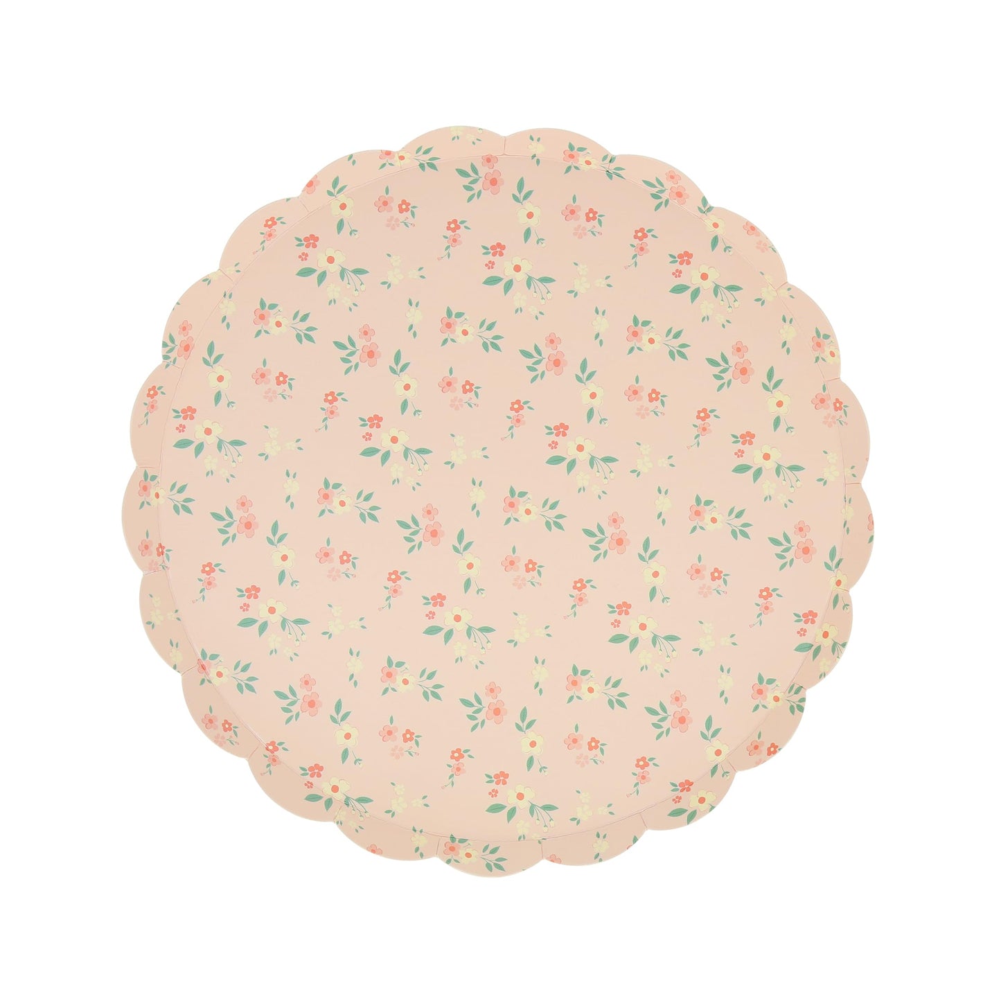 Meri Meri Floral Paper Plates (Pack of 8), Floral Disposable Plates for Party, Scalloped Edge, 2 Sizes (Dinner and Side)