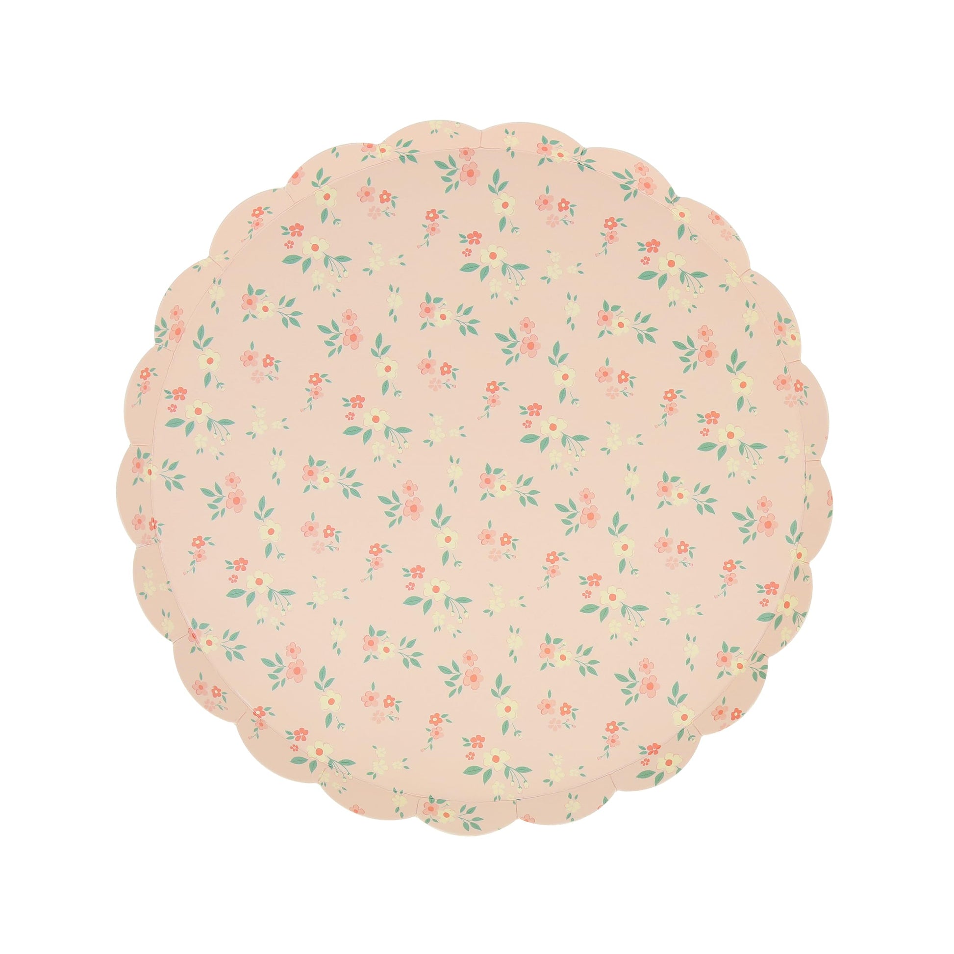 Meri Meri Floral Paper Plates (Pack of 8), Floral Disposable Plates for Party, Scalloped Edge, 2 Sizes (Dinner and Side)