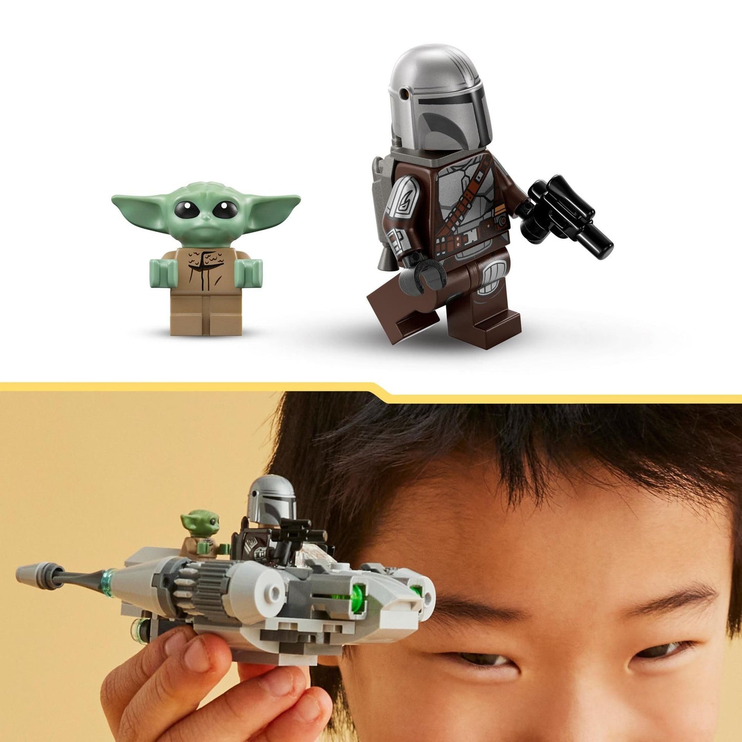LEGO Star Wars The Mandalorian’s N-1 Starfighter Microfighter, Building Toy Set for Kids Ages 6 and Up with Mando and Grogu 'Baby Yoda' Minifigures,