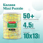 Geotoys Kansas Mini State Puzzle - 100 Piece Puzzles for Kids and Adults in Portable Can, 13" x 10" Educational Travel Puzzle for Ages 7 and Up - Mini