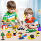 burgkidz Building Blocks Set with Storage Box and Lid Baseplate: 568 Pieces Classic Bricks Compatible with Major Brands, Wheels Doors Windows, STEM